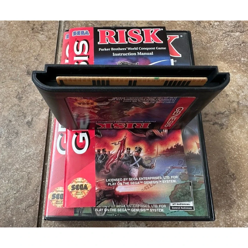 Risk (Sega Genesis, 1994) CIB Complete Retro Strategy Video Game